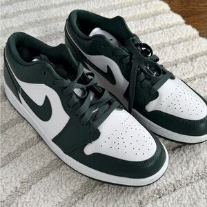 Nike Woman’s Air Jordan 1 Low Green and White